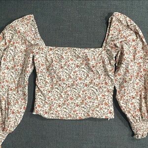 Floral Puff Sleeve Top